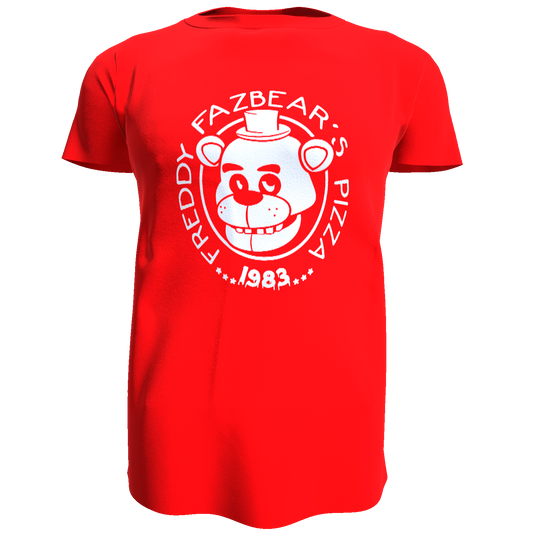 Polera Roja Fnaf / Five Nights at Freddy´s - Freddy Pizza (100% algodón)