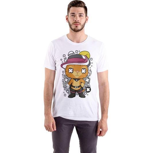 Polera UNISEX El Gato con Botas 100% Algodón