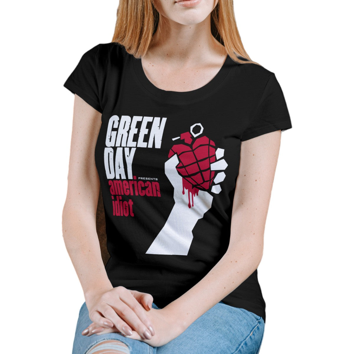 Polera MUJER Green Day / AMERICAN IDIOT 100% Algodón