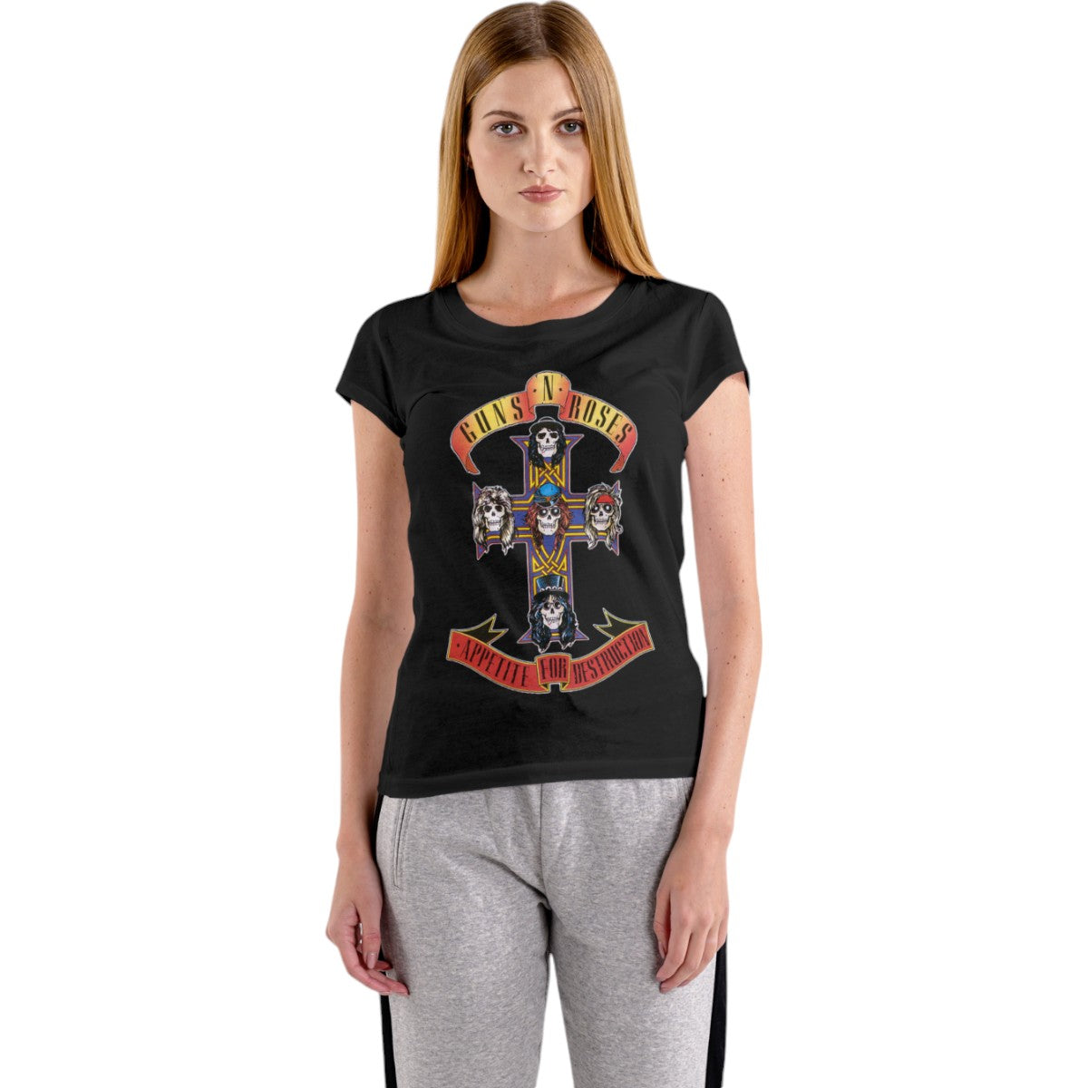 Polera Mujer Guns and Roses (100% Algodón)