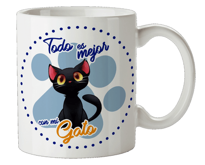 Taza Personalizada con Nombre de Mascota, GATOS Y PERROS