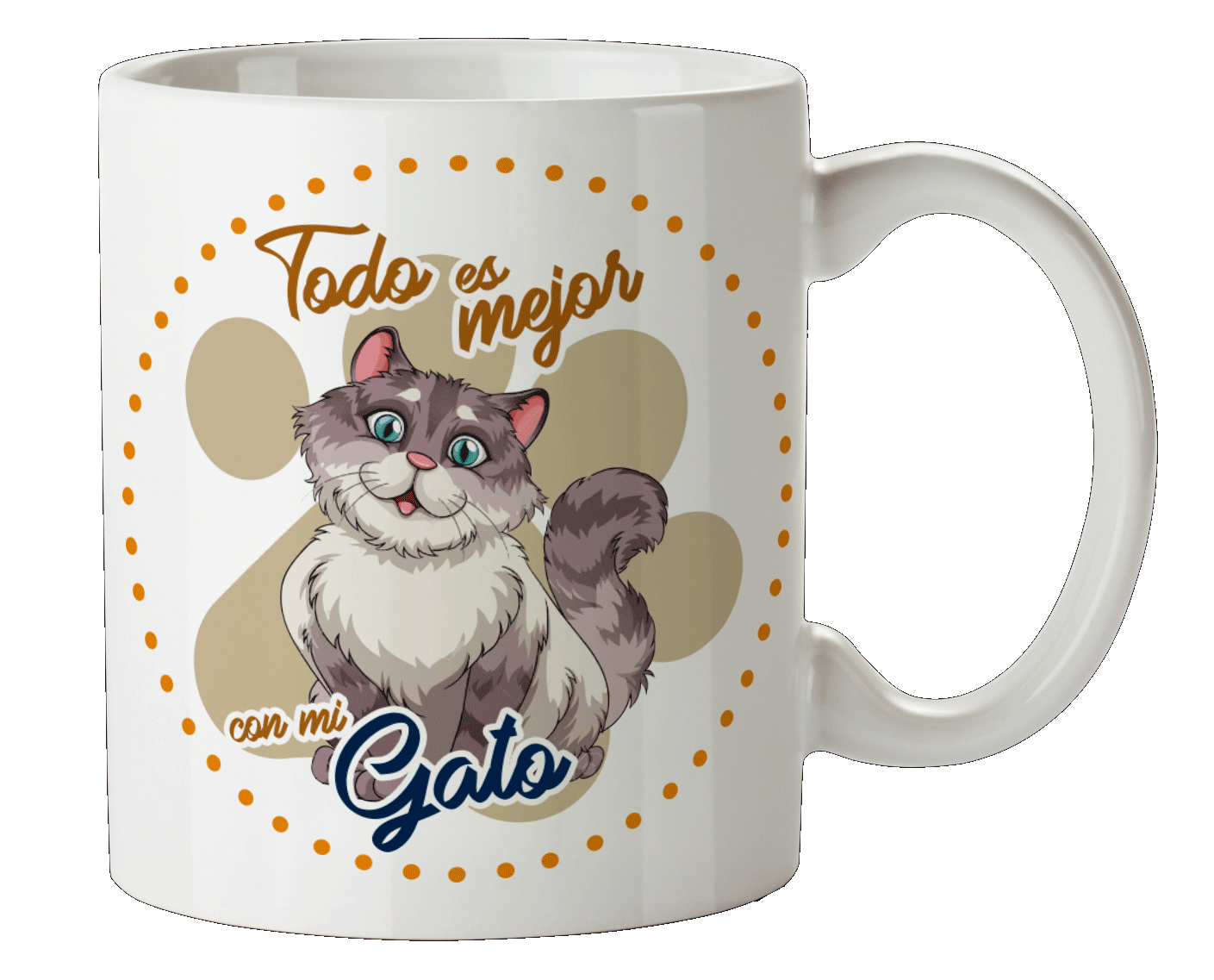 Taza Personalizada con Nombre de Mascota, GATOS Y PERROS