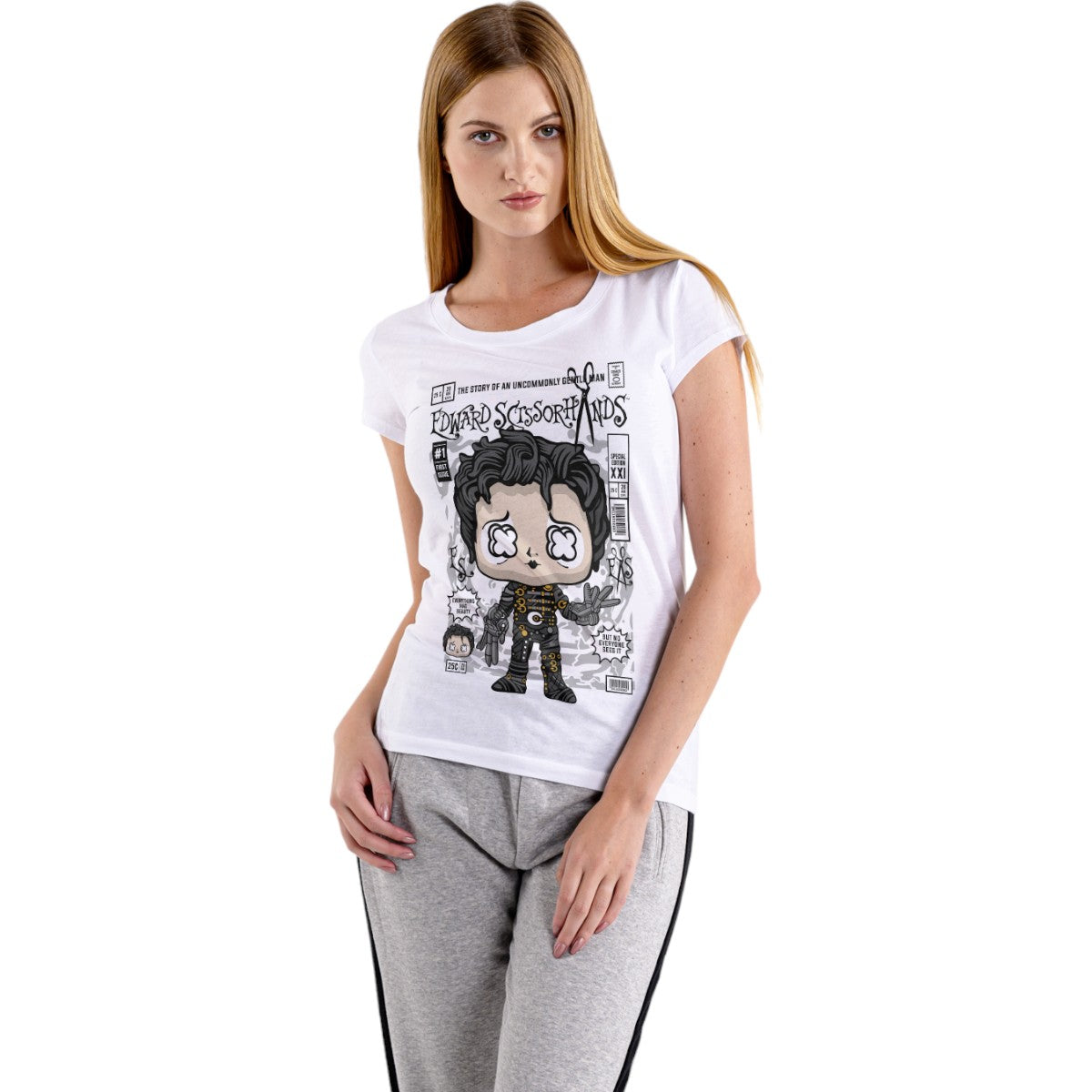 Polera MUJER Edward manos de tijera / Johnny Depp 100% Algodón