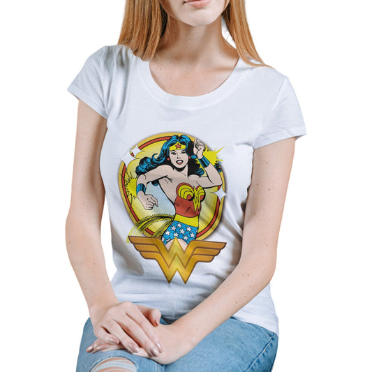 LIQUIDACIÓN Polera MUJER Wonder Woman Mujer Maravilla 100% Algodón