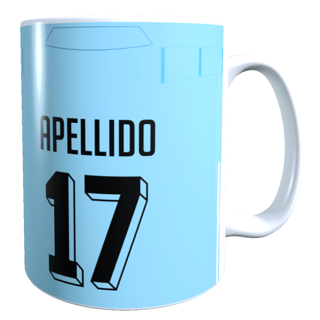 Taza Personalizado con Apellido y Numero, Diseño O´HIGGINS