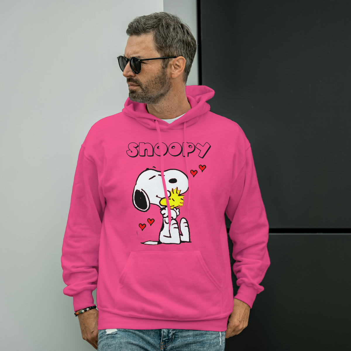 LIQUIDACIÓN Polerón Canguro con capucha UNISEX Snoopy 100% Algodón