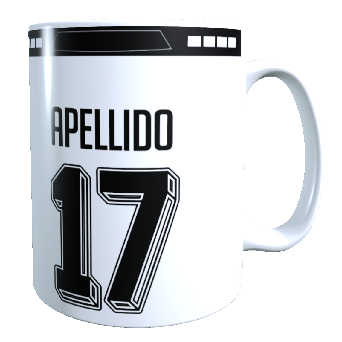 Taza Personalizado con Apellido y Numero, Diseño PALESTINO