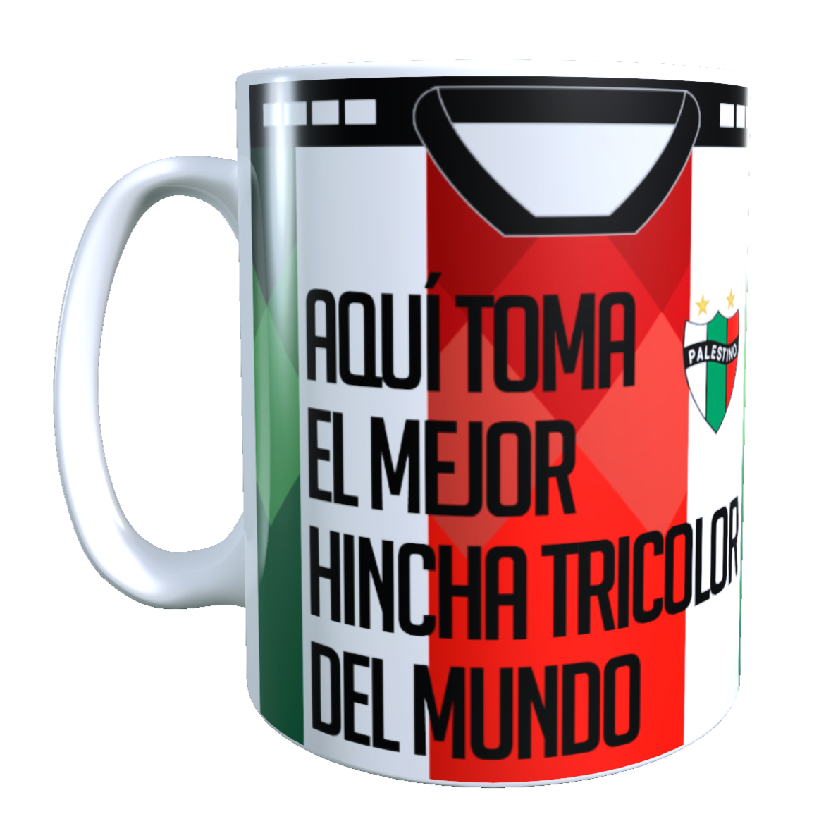 Taza Personalizado con Apellido y Numero, Diseño PALESTINO