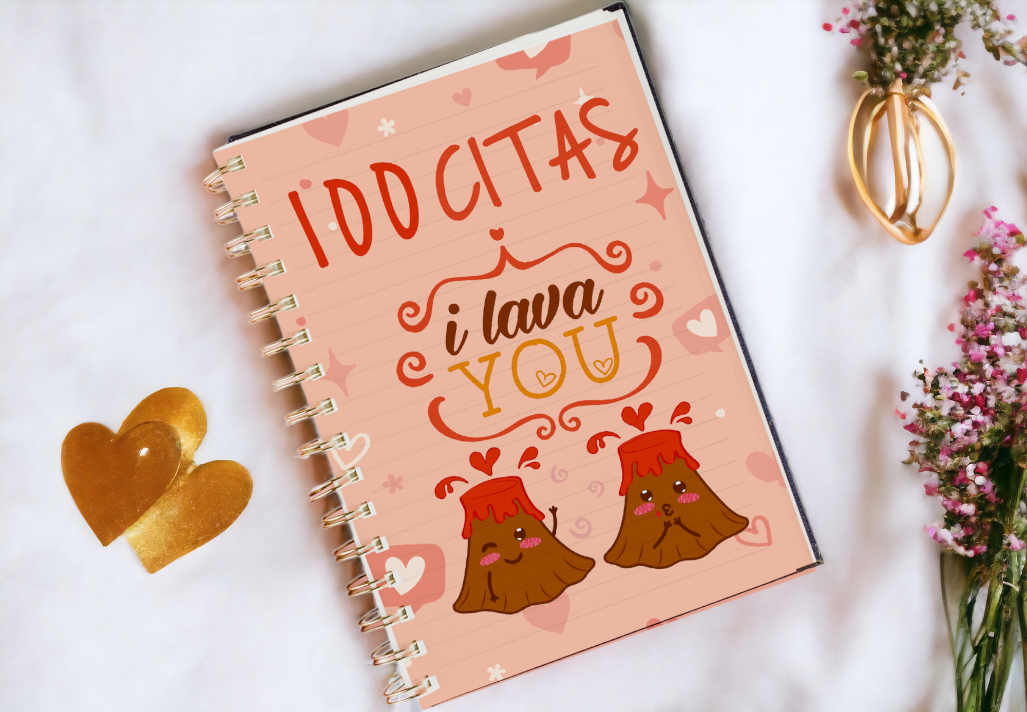 Álbum Reto de 100 Citas + 20 Citas Libres, Regalo San Valentín, 21x15cm I LAVA YOU