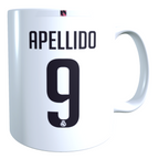 Taza Personalizada con Apellido y Numero, Diseño REAL MADRID