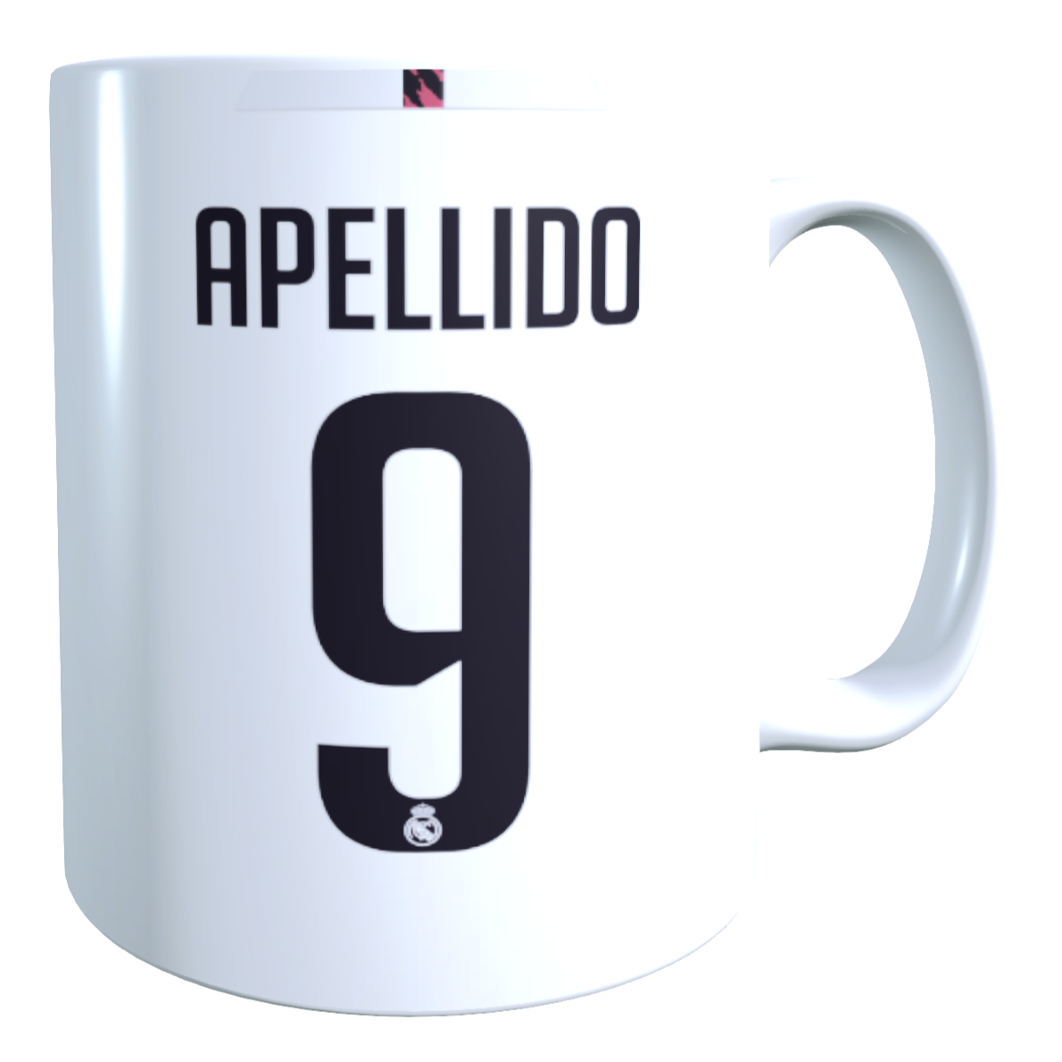 Taza Personalizada con Apellido y Numero, Diseño REAL MADRID