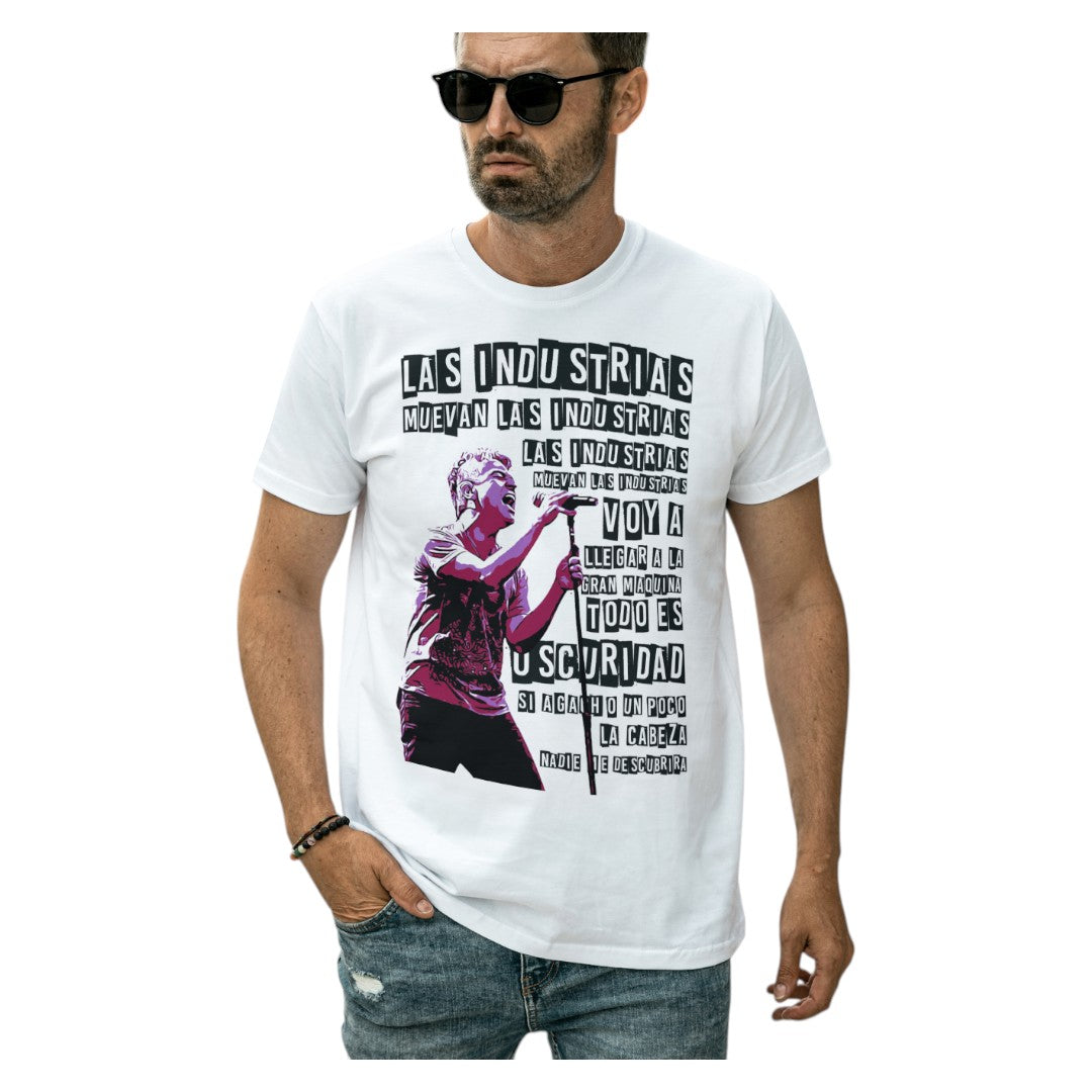 Polera UNISEX Jorge González / Los Prisioneros MUEVA LAS INDUSTRIAS 100% Algodón