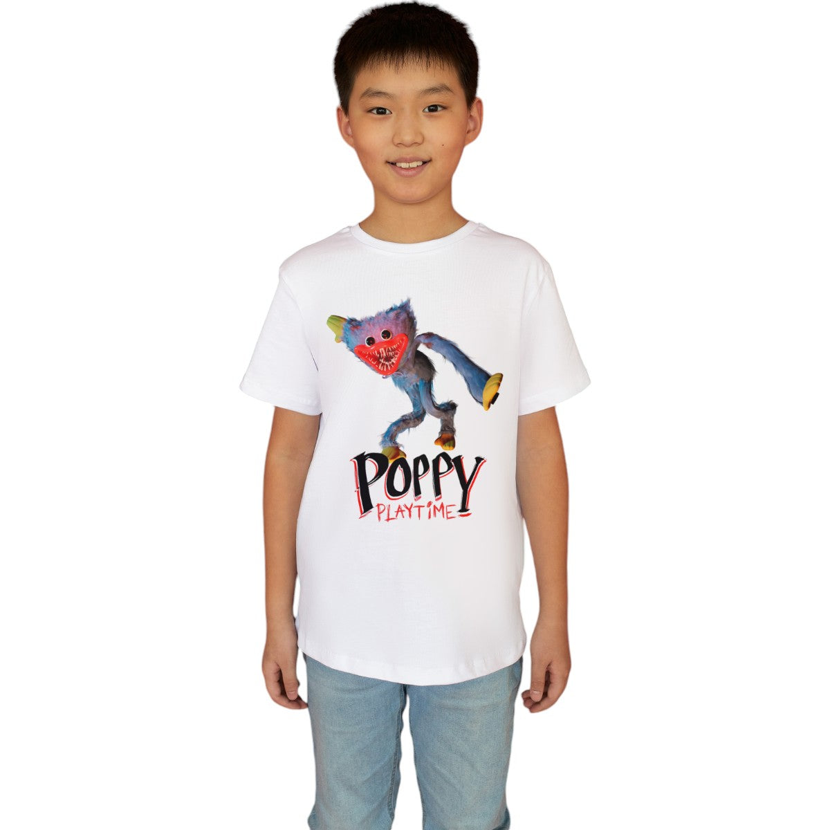 Polera Infantil Huggy Wuggy / Poppy Playtime 100% Algodón