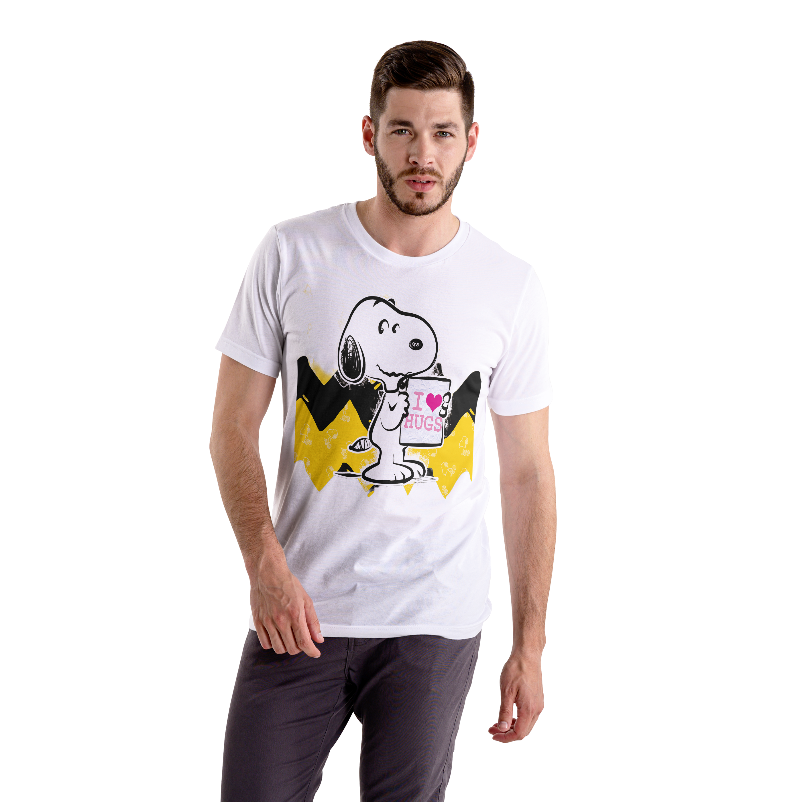 Polera UNISEX Snoopy / I Love Hugs 100% Algodón