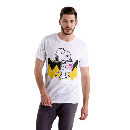 Polera UNISEX Snoopy / I Love Hugs 100% Algodón