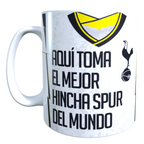 Taza Personalizada con Apellido y Numero, Diseño TOTTENHAM