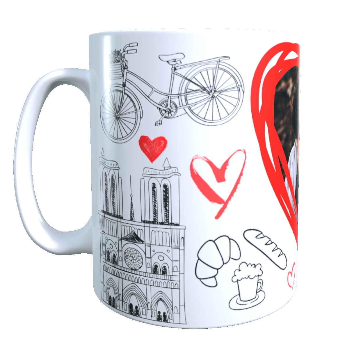 Taza Personalizada con Foto, CORAZÓN San Valentín