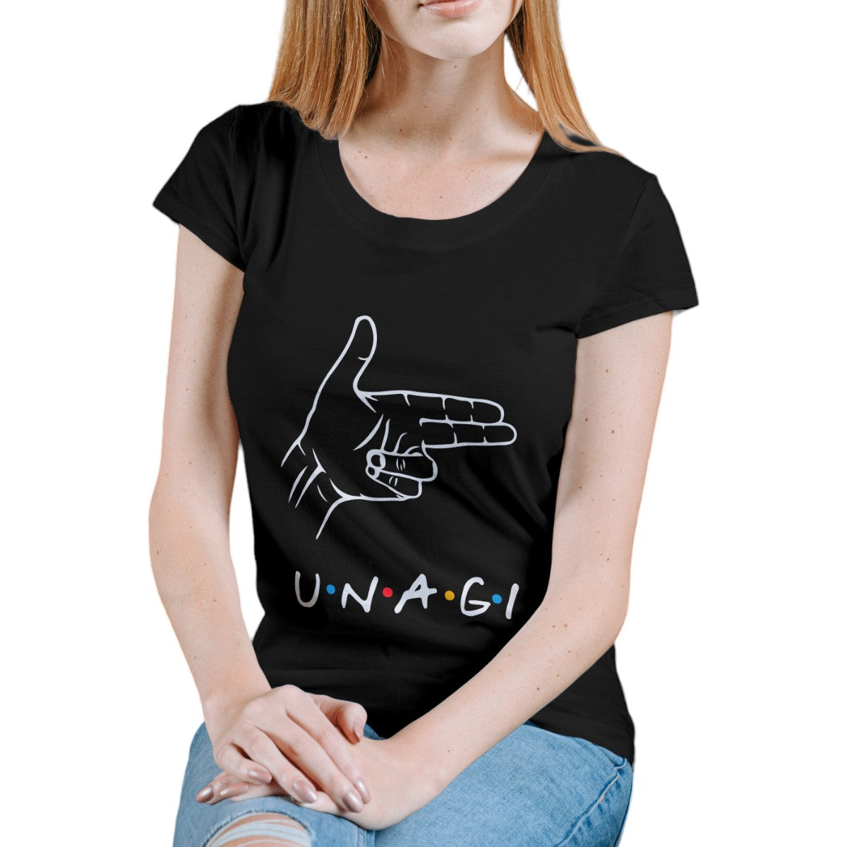 Polera MUJER Friends / Ross UNAGI 100% Algodón