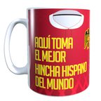 Taza Personalizado con Apellido y Numero, Diseño UNION ESPAÑOLA