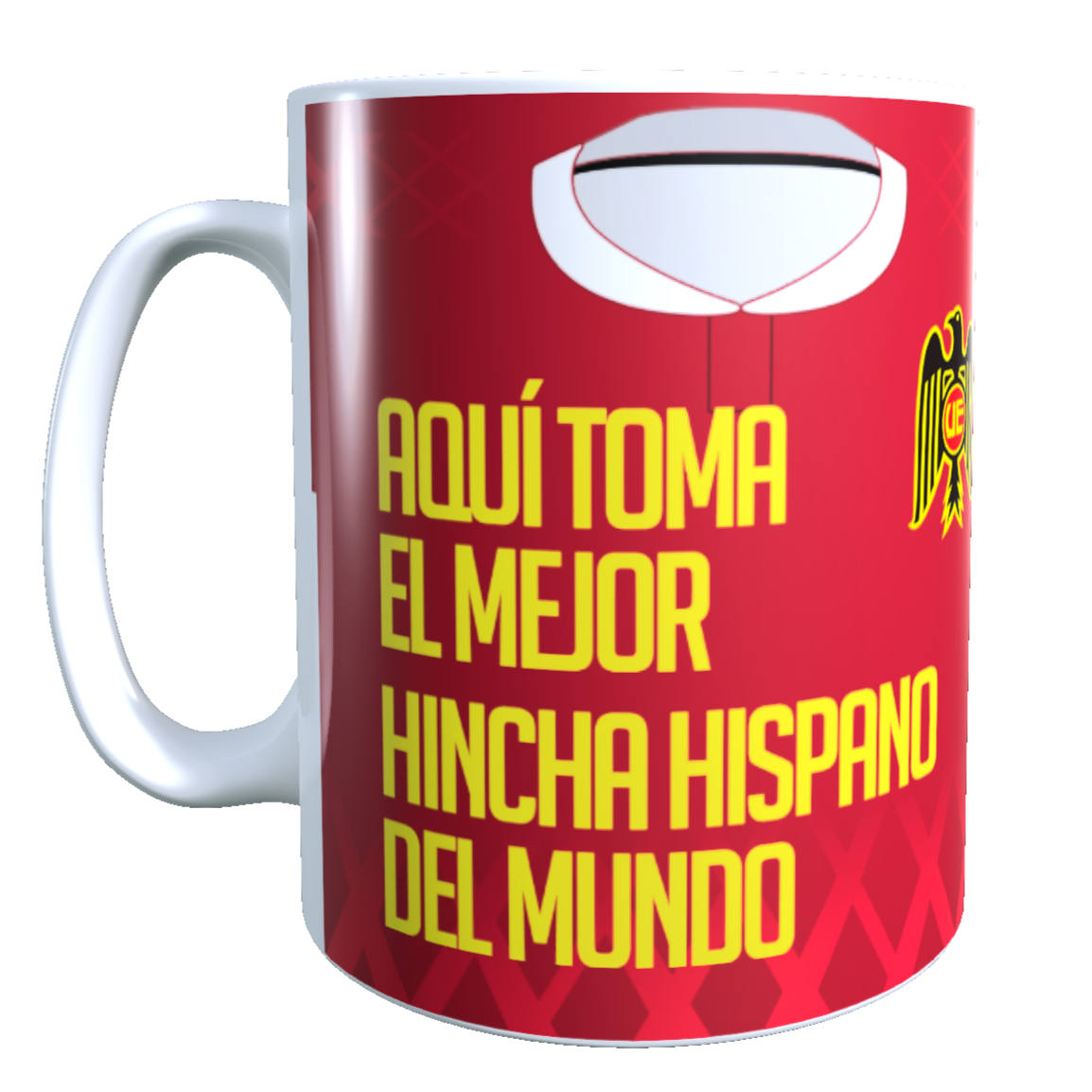 Taza Personalizado con Apellido y Numero, Diseño UNION ESPAÑOLA