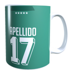 Taza Personalizado con Apellido y Numero, Diseño WANDERERS
