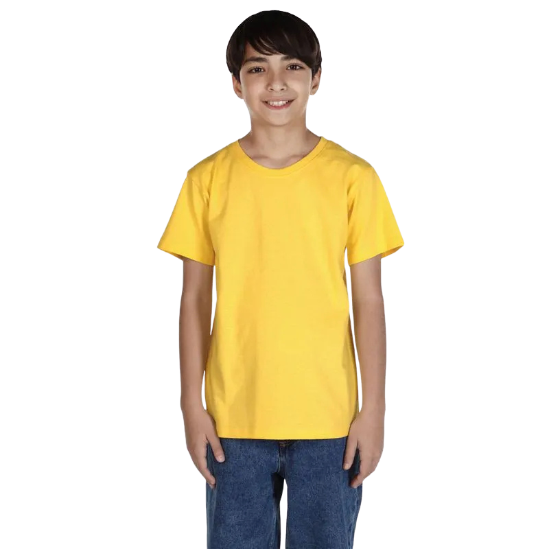 Polera Infantil Unisex Lisa Algodón 100% Premium Manga Corta Nacional Hq