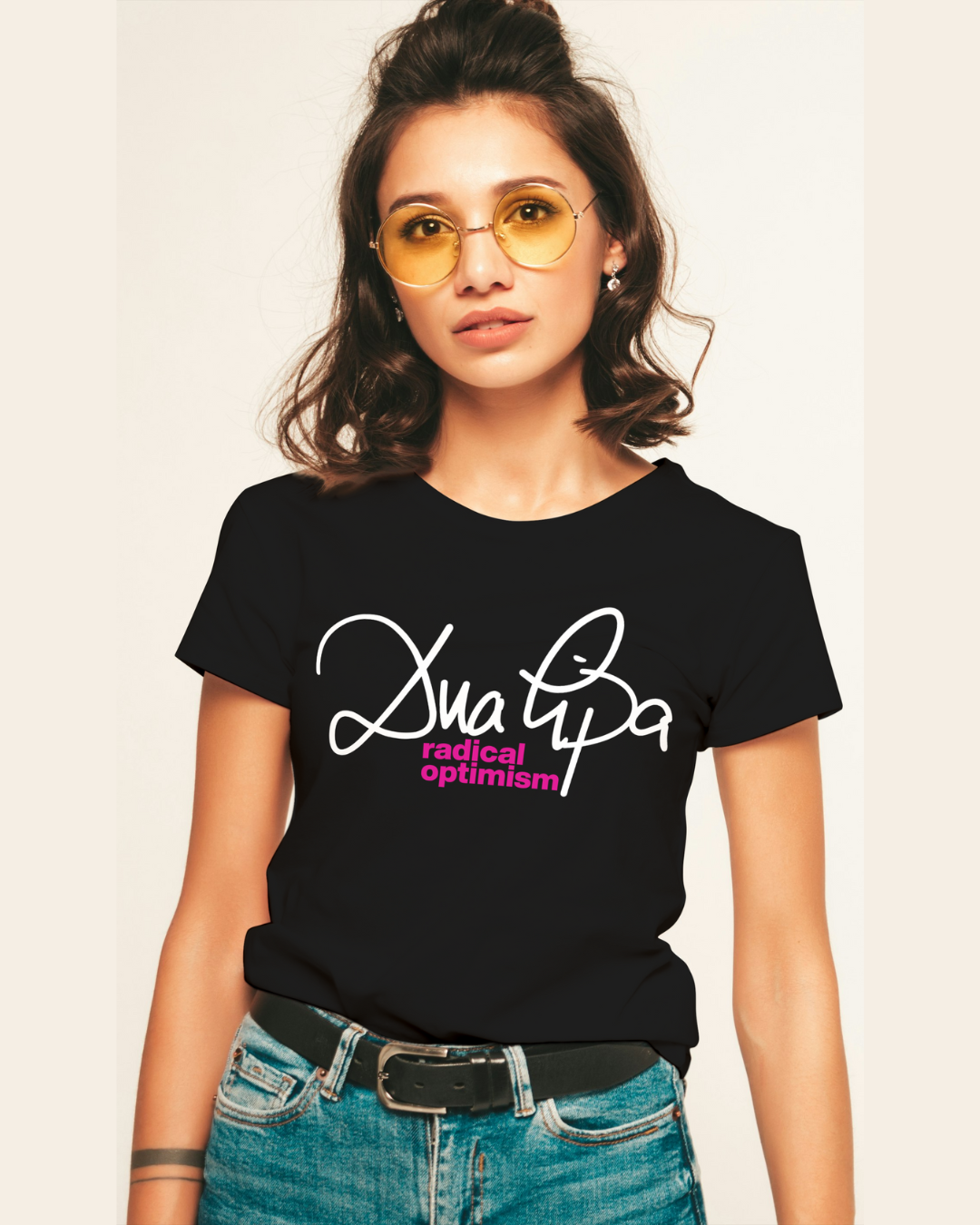 Polera MUJER Dua Lipa / Radical Optimism 100% Algodón