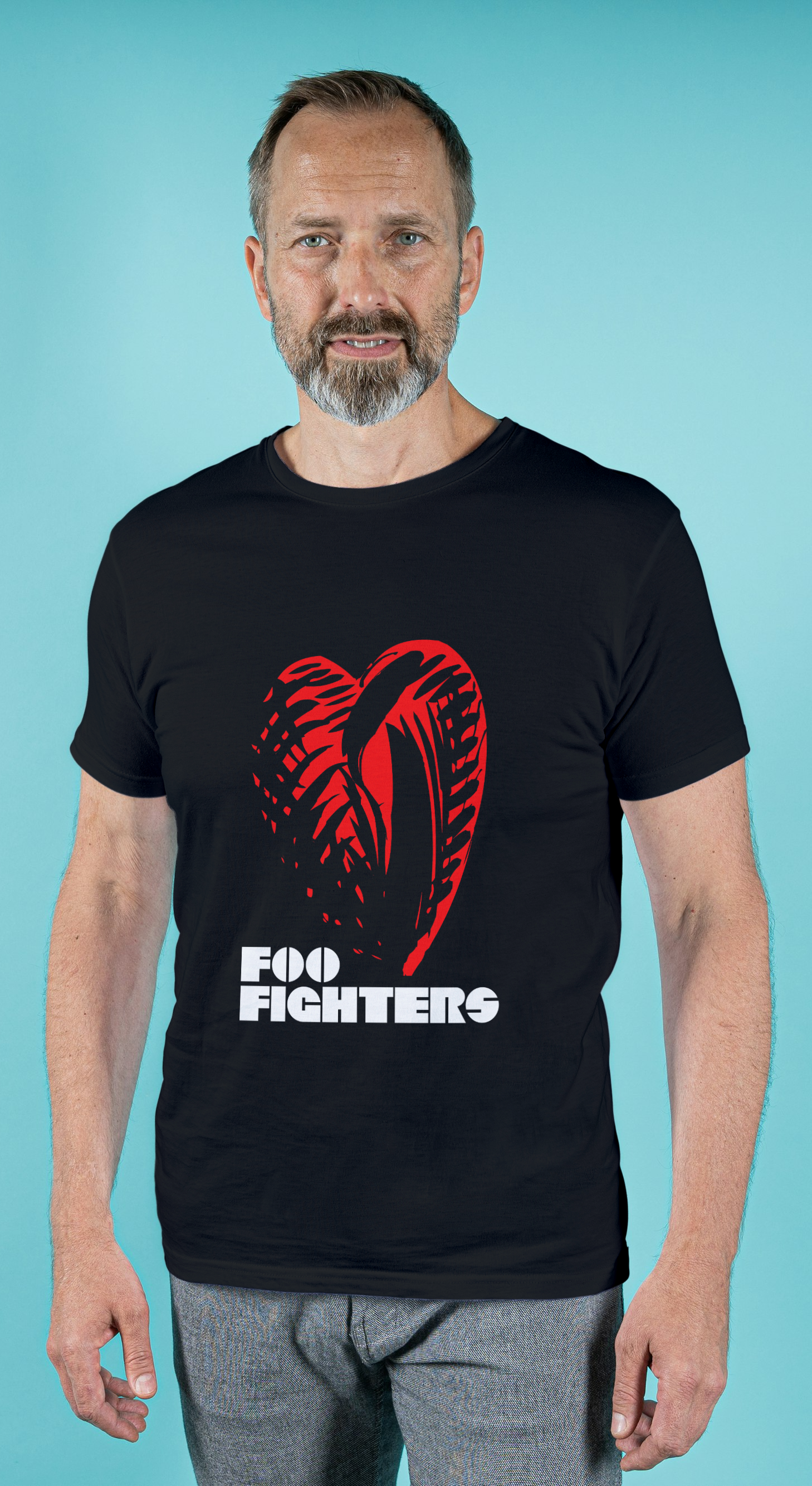 Polera Foo Fighters - Corazón Rojo (100% Algodón)