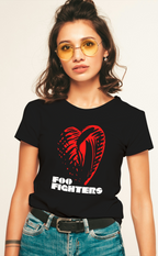 Polera Mujer Foo Fighters - Corazón Rojo (100% algodón)