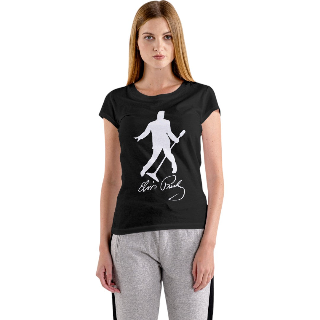 Polera MUJER Elvis Presley Silueta 100% Algodón