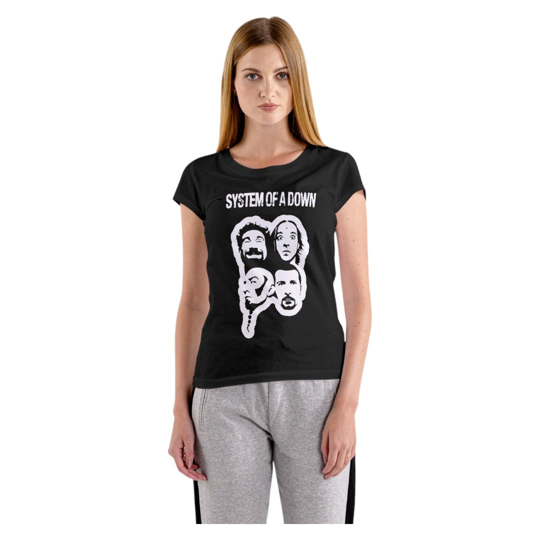 Polera MUJER System of a Down SOAD 100% Algodón