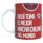 Taza Personalizado con Apellido y Numero, Diseño CHILE SELECCIÓN