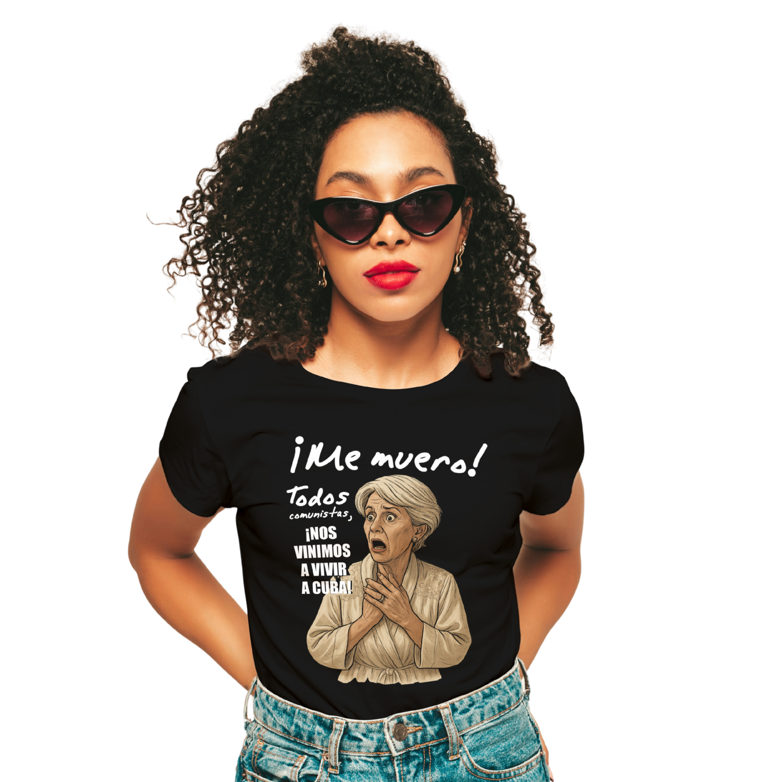 Polera MUJER Pituca Sin Lucas / Lita "Me Muero! Todos comunistas!" Teleserie Chilena 100% Algodón