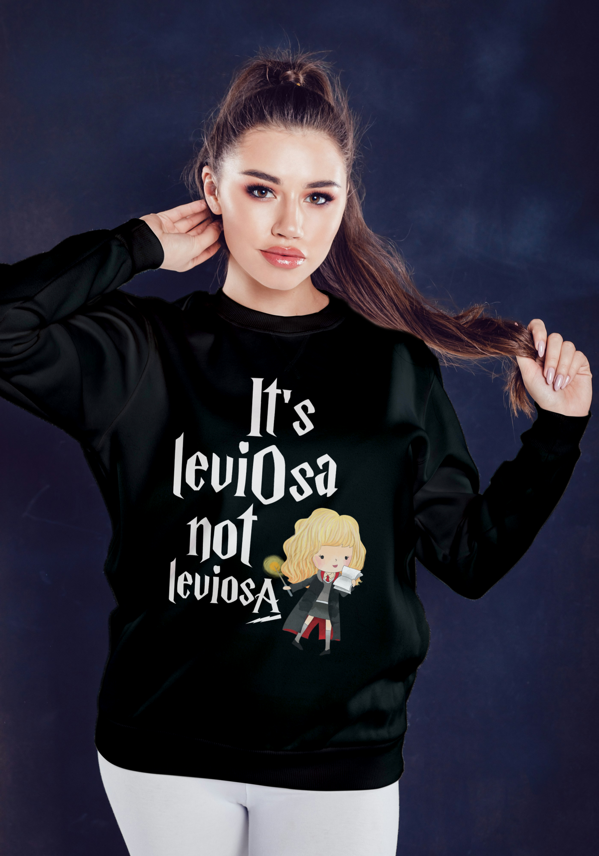 LIQUIDACIÓN Polerón Polo UNISEX Hermione Harry Potter / Leviosa 100% Algodón