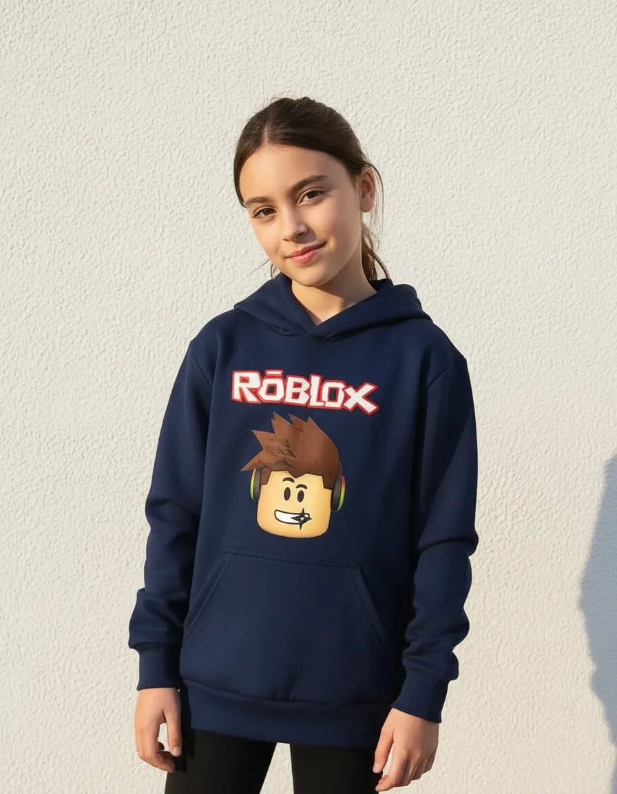 Poleron Canguro con Capucha Noob / Roblox Gamer 100% Algodón