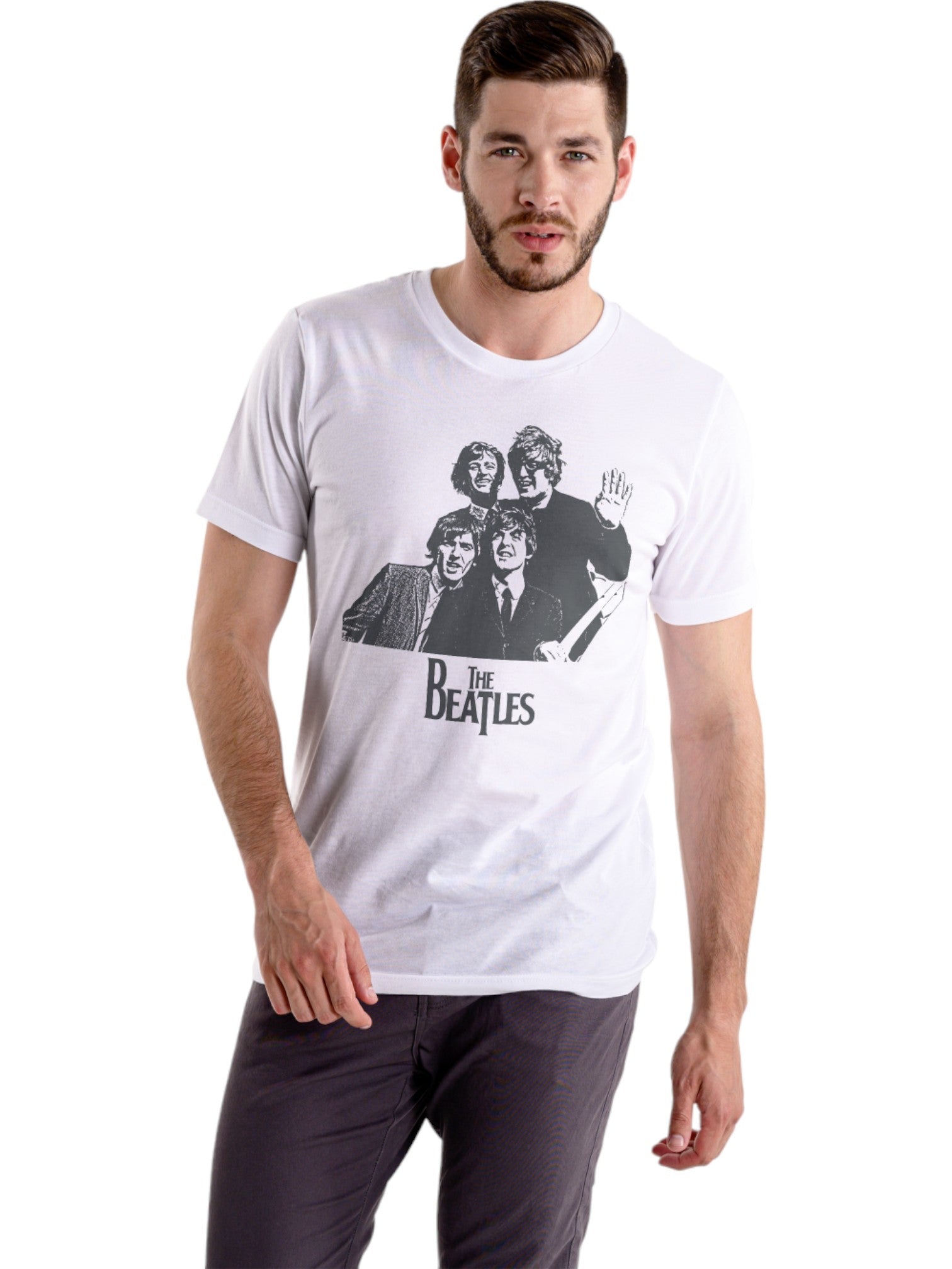 Polera UNISEX The Beatles LLEGANDO A USA 100% Algodón