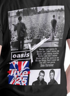 Polera MUJER OASIS Liam y Noel Gallagher BACK live 25' (100% algodón)