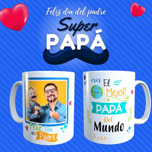 Taza Personalizada con Foto, Dia de la Madre Frase Mi Abuela es La Mejor