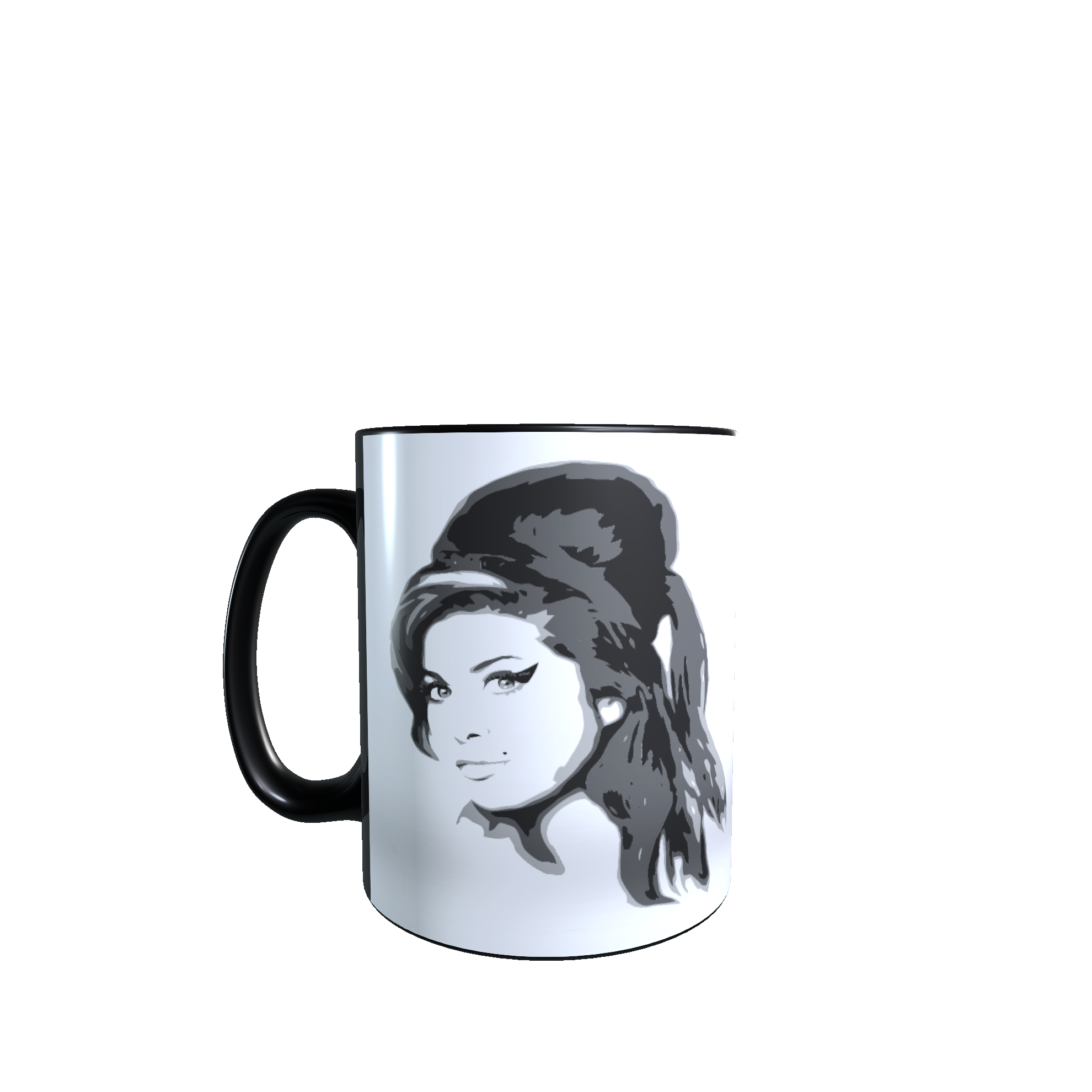 Taza - Tazón MAGICO Cambia Color - Amy Winehouse (gris)