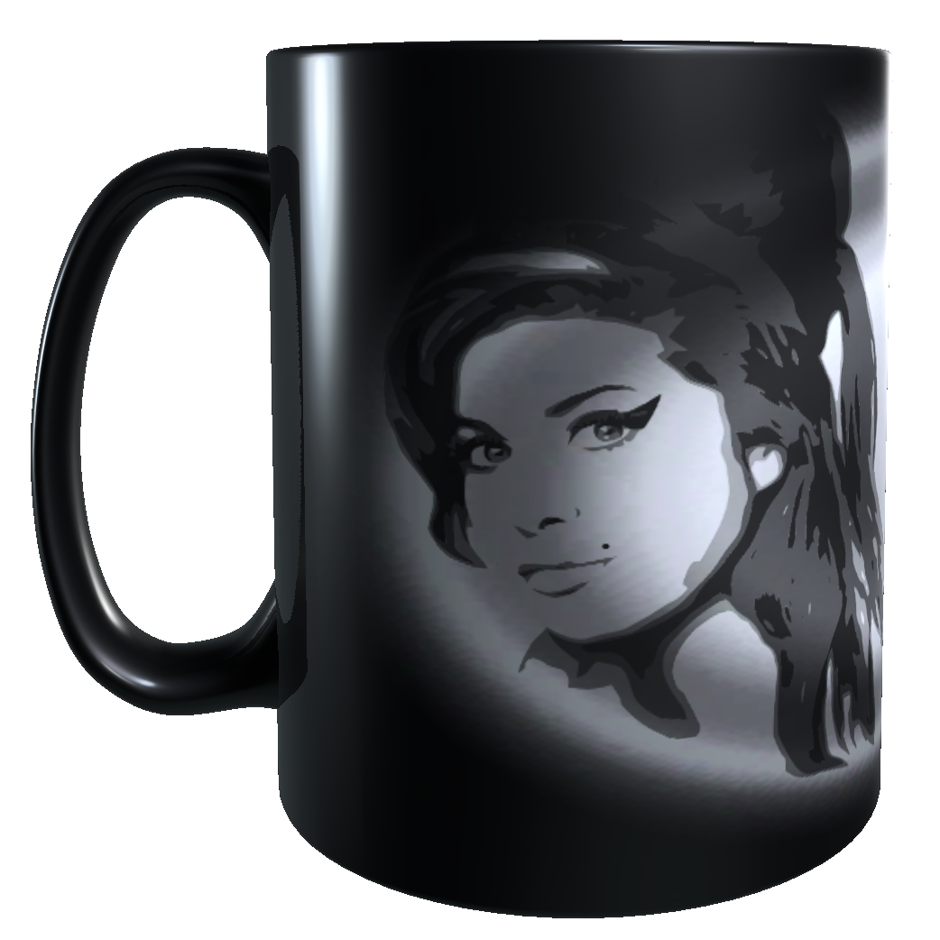 Taza - Tazón MAGICO Cambia Color - Amy Winehouse (gris)