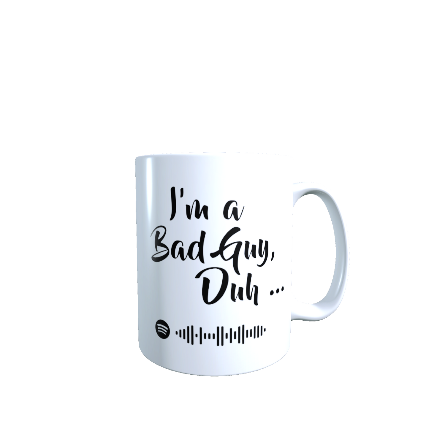 Taza  - Tazón Billie Eilish - Bad Guy (Con codigo Spotify)