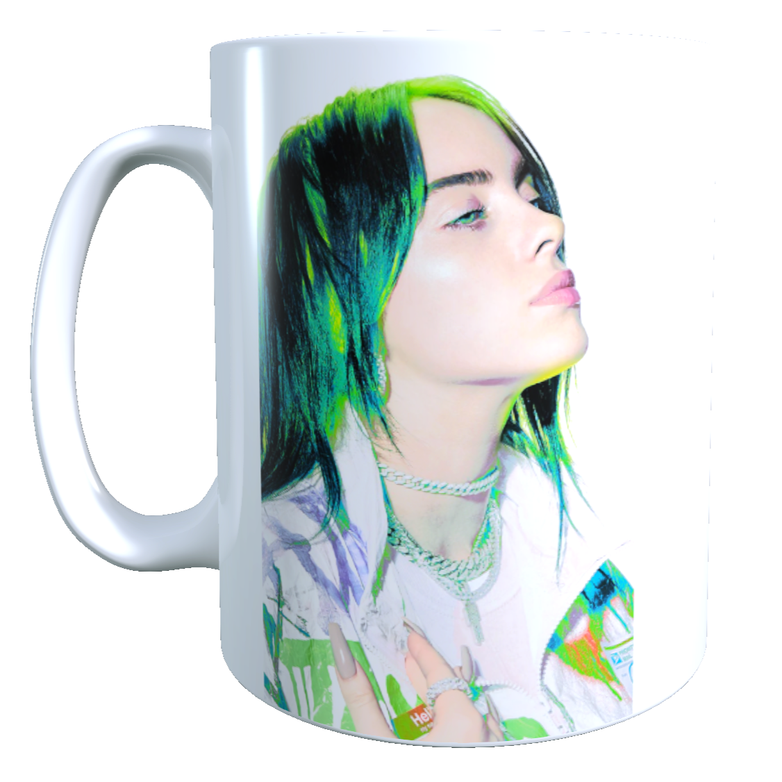 Taza  - Tazón Billie Eilish - Bad Guy (Con codigo Spotify)