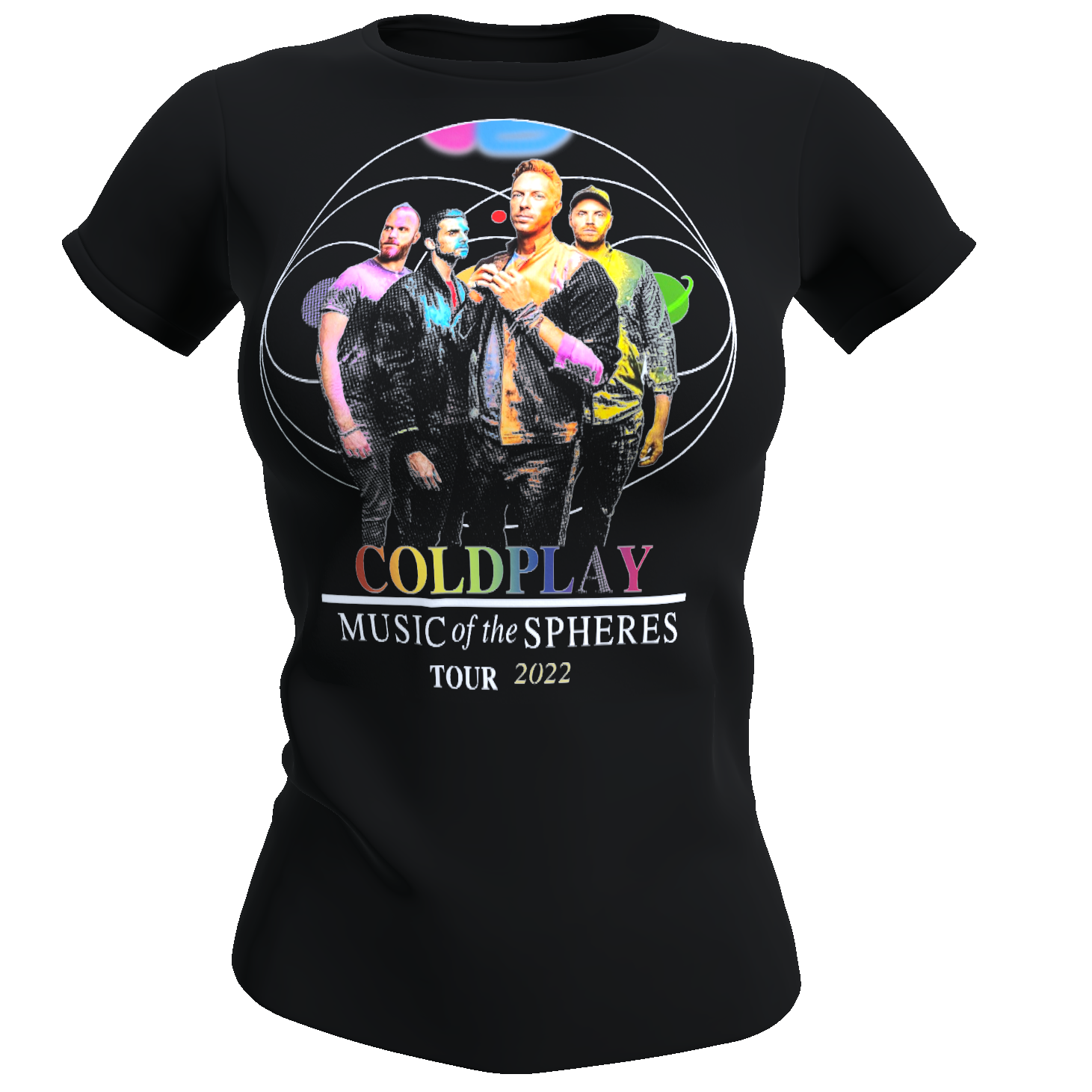 Polera Mujer Coldplay- Music of the Spheres (100% Algodón)