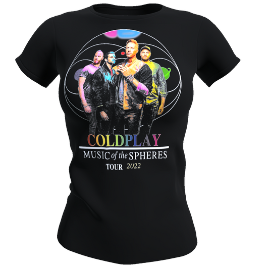 Polera Mujer Coldplay- Music of the Spheres (100% Algodón)