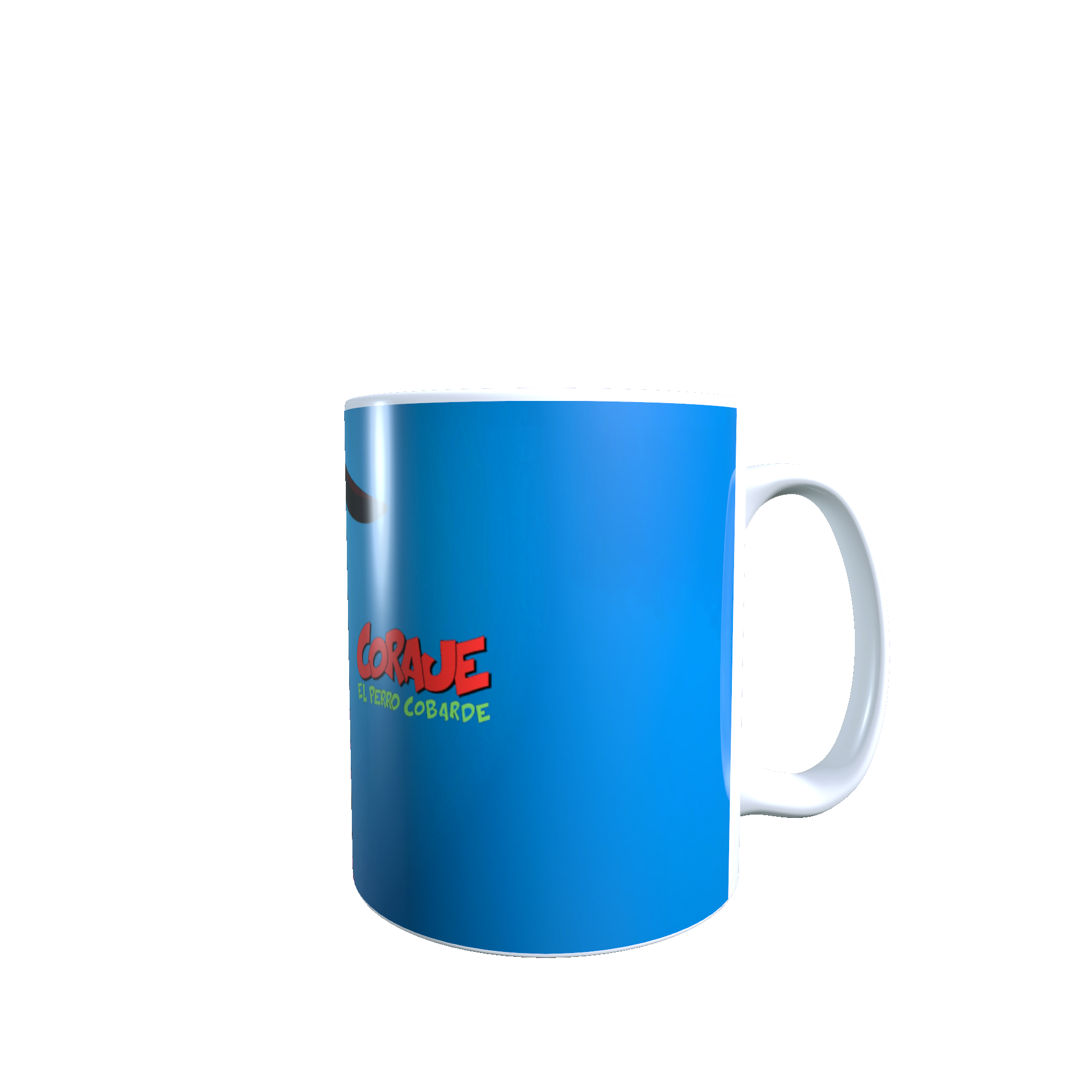 TAza - Tazón Coraje El Perro Cobarde (AZUL)