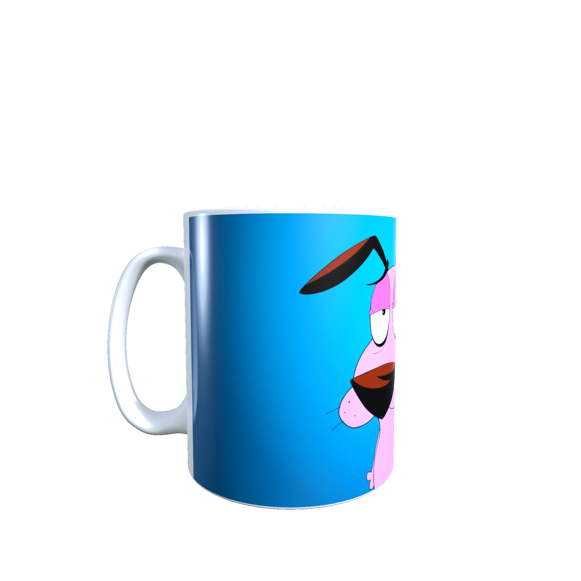 TAza - Tazón Coraje El Perro Cobarde (AZUL)