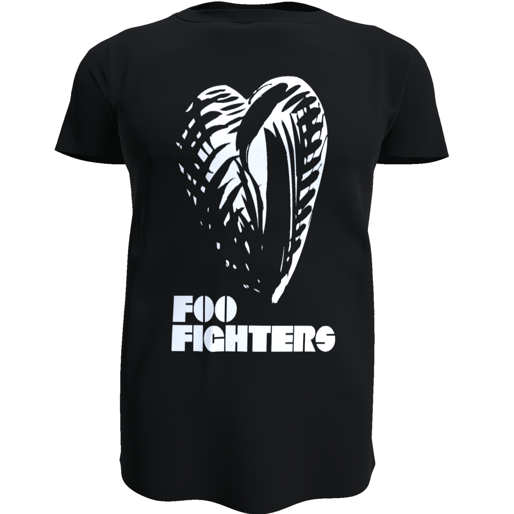 Polera Foo Fighters - Corazón Blanco (100% Algodón)