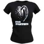 Polera Mujer Foo Fighters - Corazón Blanco (100% algodón)