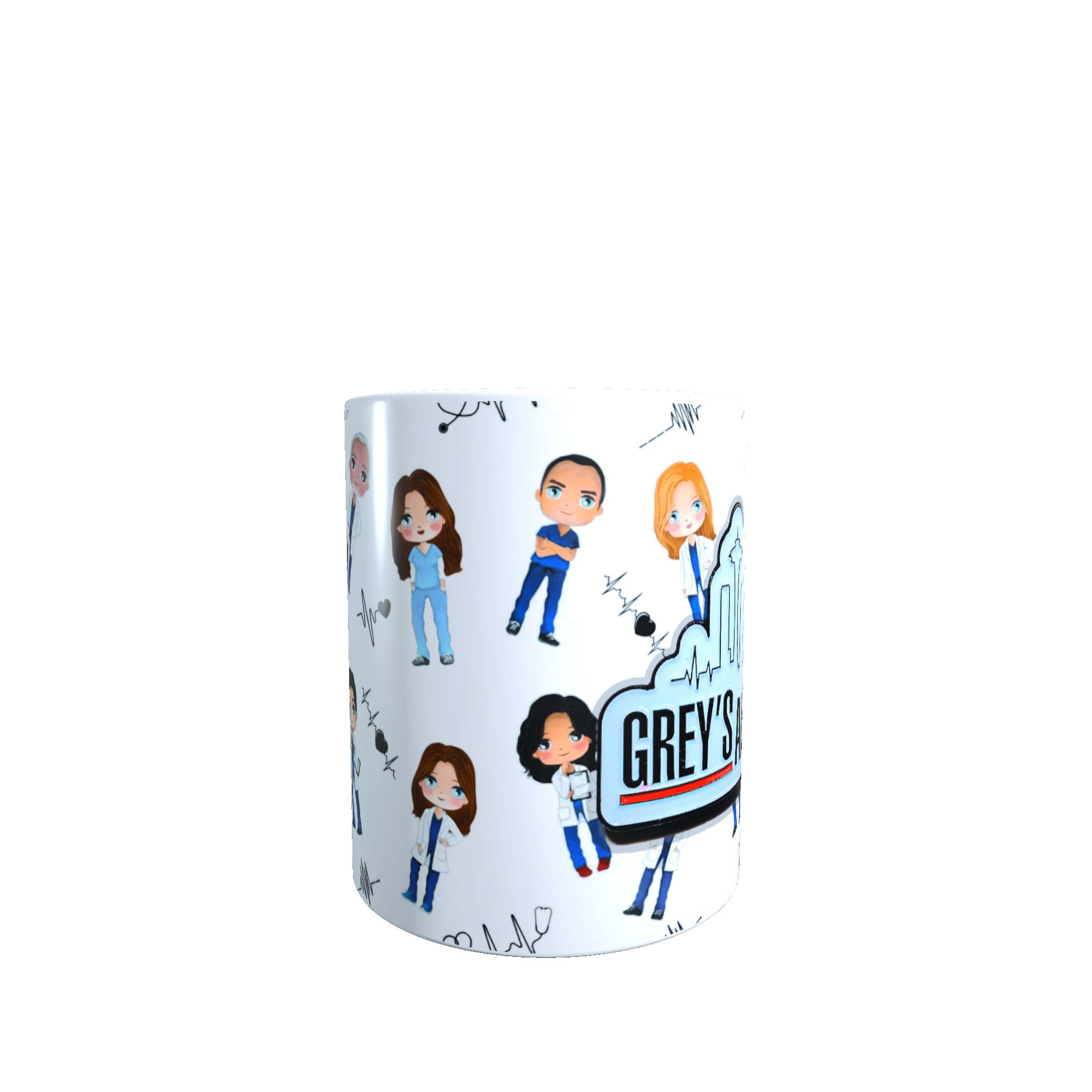 Taza - tazón Grey's Anatomy (FONDO DOCTORES)