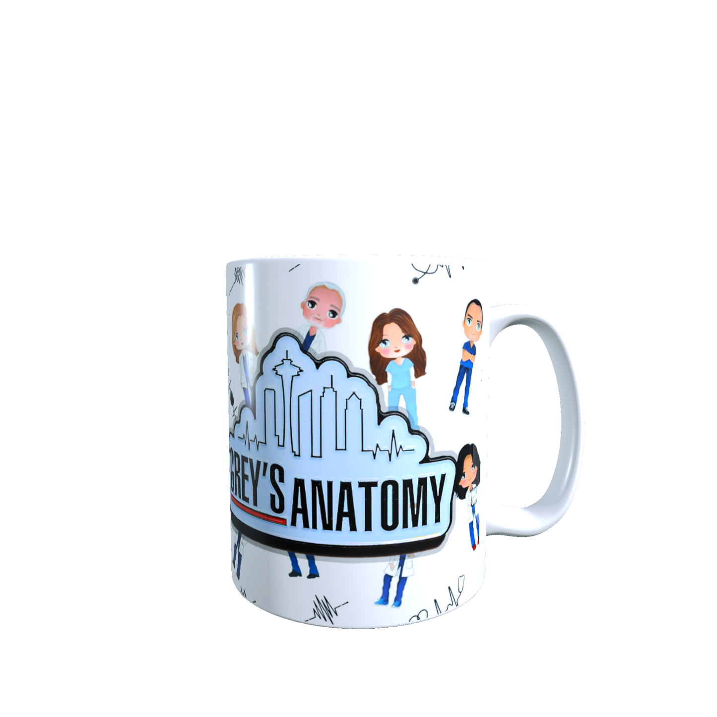 Taza - tazón Grey's Anatomy (FONDO DOCTORES)